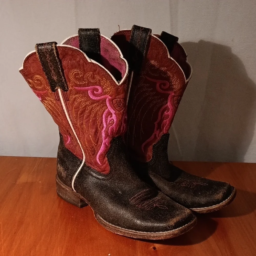 Ariat Girls Cowboy Boots Size 11.5
